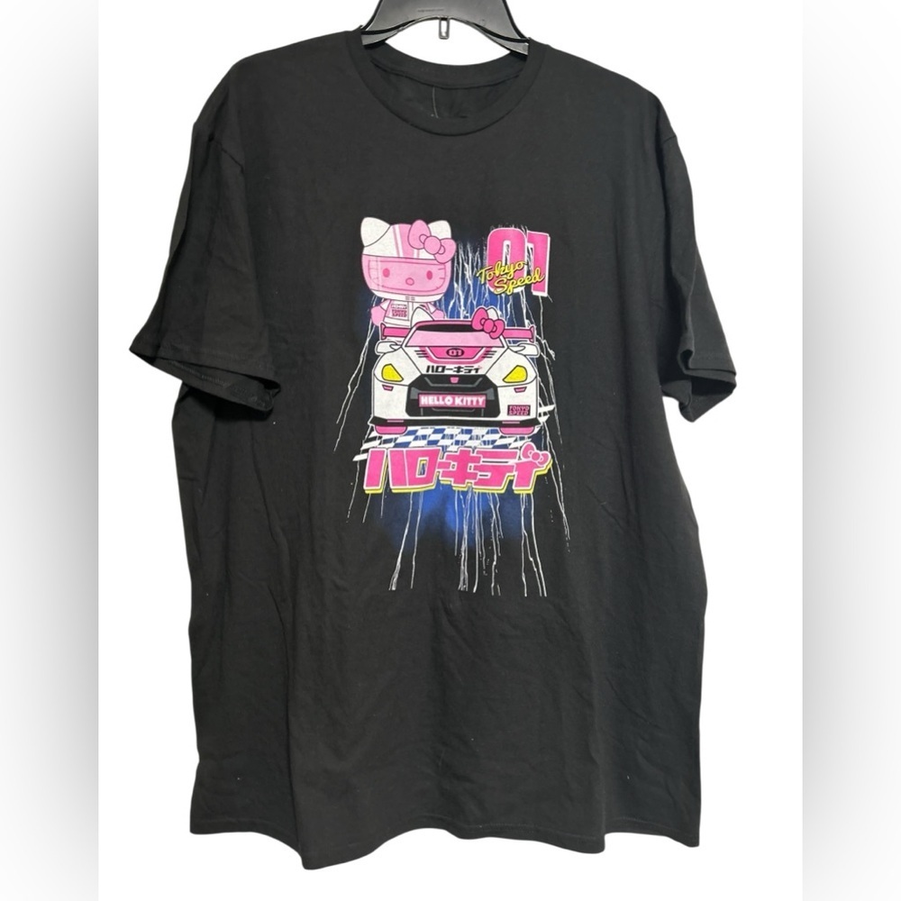 Black Hello Kitty Racing T-Shirt NWT Size 2XL